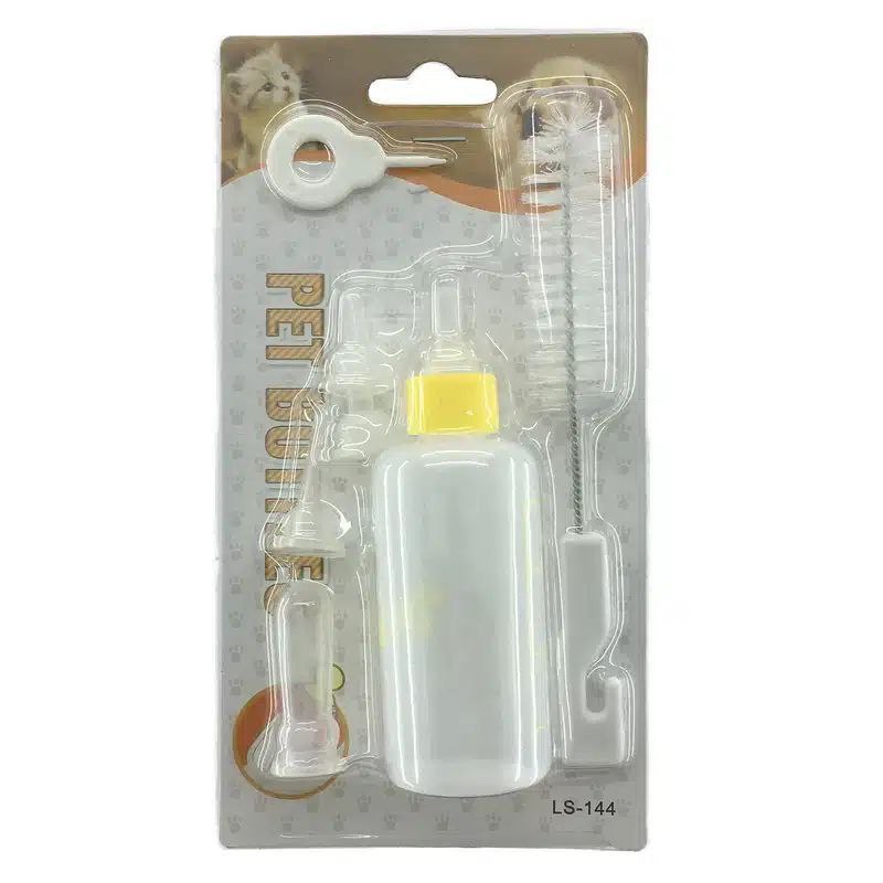 شیشه شیر مخصوص سگ و گربه با برس شستشو