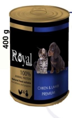 کنسرو بچه گربه و توله سگ رویال کوکو