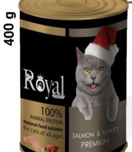 کنسرو 400گرمی بوقلمون و سالمون رویال کوکو گربه